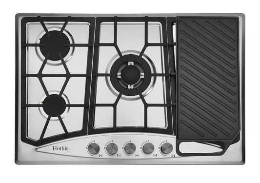 Xspracer 30-in 5 burners Stainless steel Gas Cooktop