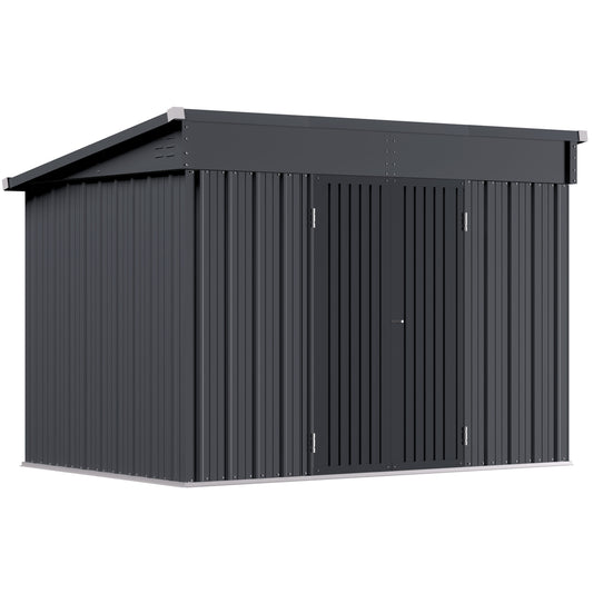 VEIKOUS 6-ft x 9-ft Metal Storage Shed Aluminum Metal Storage Shed