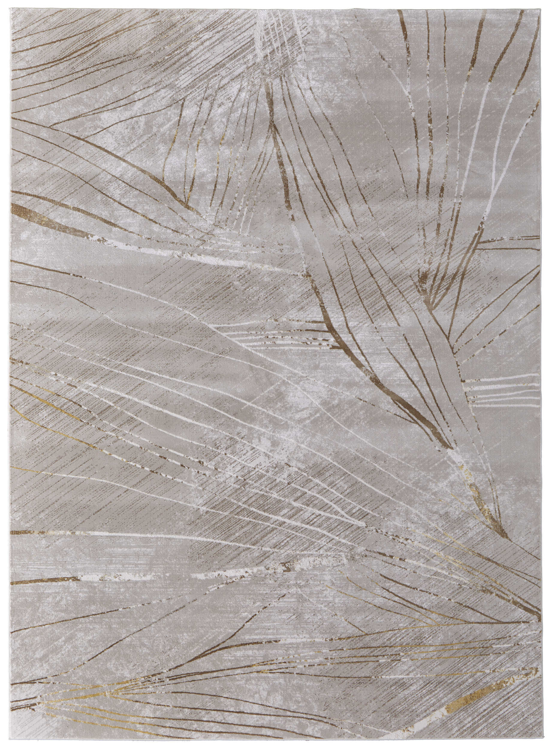 Room Envy 8 x 10 (ft) Loomed Taupe/Brown/Silver Rectangular Indoor Abstract Pet Friendly Area rug