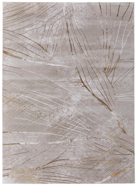 Room Envy 8 x 10 (ft) Loomed Taupe/Brown/Silver Rectangular Indoor Abstract Pet Friendly Area rug