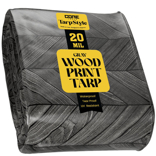 Core Tarps 24-ft x 50-ft Gray Commercial Polyethylene 20-mil Tarp