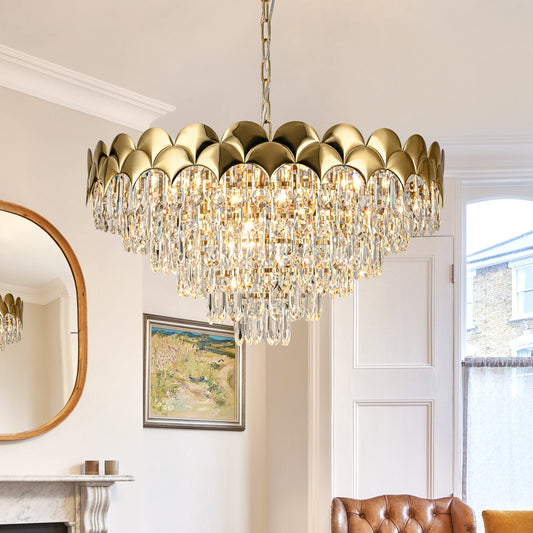 EDISLIVE 8 -Light Gold Modern/contemporary Sputnik Large Hanging Pendant light