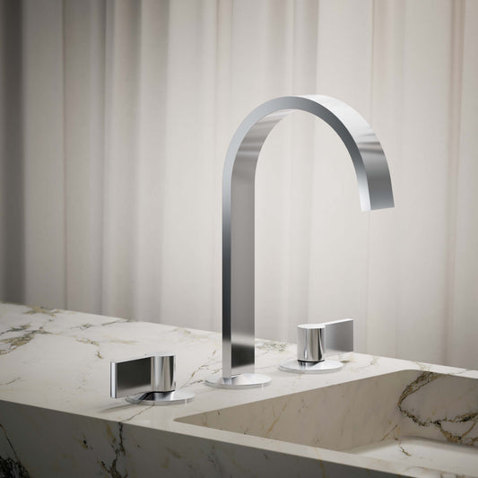 KOHLER Components Polished Chrome Widespread Sold separately WaterSense Commercial/Residential Touch-on Bathroom Sink Faucet with Drain
