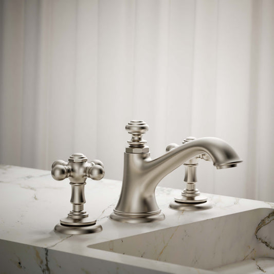 KOHLER Vibrant Brushed Nickel 2 -Handle Cross Bathroom Sink Faucet Handle 2 -Pack