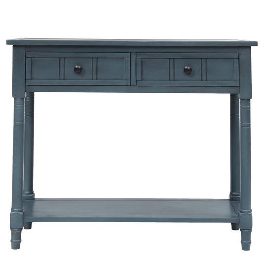 Flynama Modern Wood Navy Blue Pine 35.34-in W x 30.25-in H Console table with Drawers