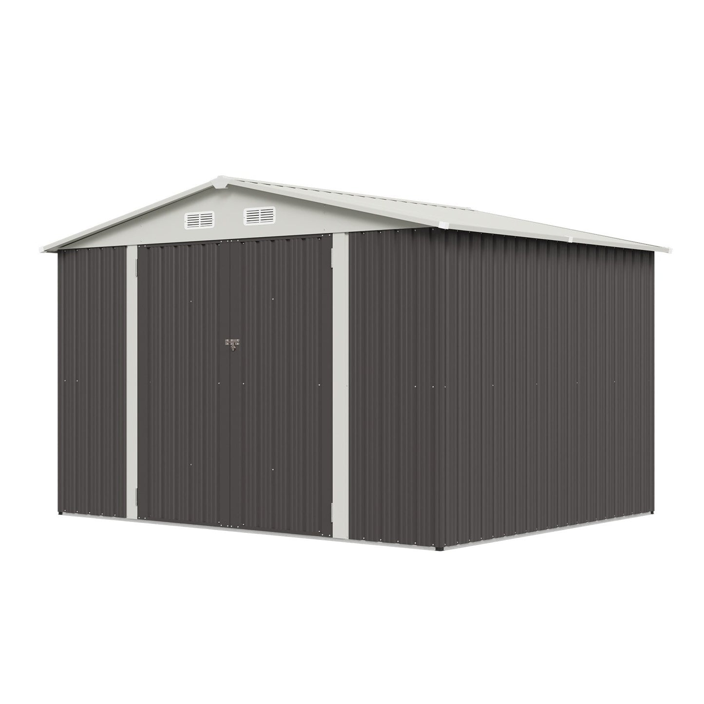 AOXUN 8-ft x 10-ft Economy Series Galvanized steel Metal Storage Shed