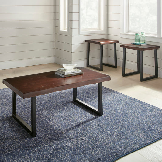 Steve Silver 3 -Piece Rustic Cherry Pine Accent Table Set