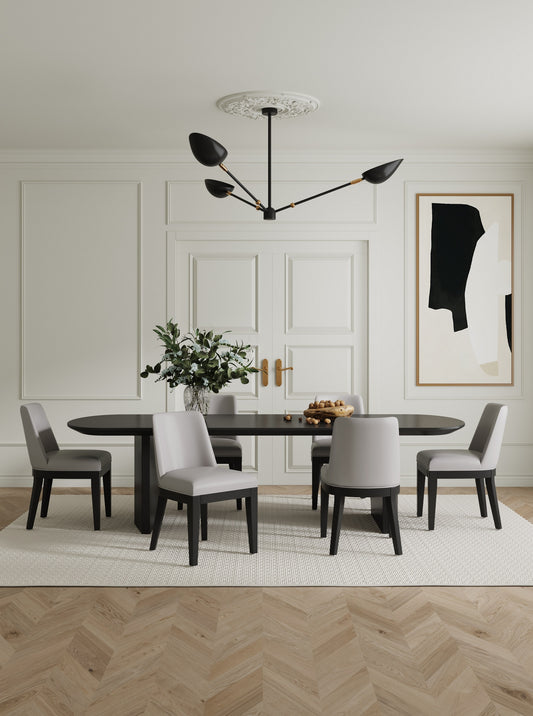 Manhattan Comfort Contemporary/Modern Faux Leather Upholstered Dining Side Chair (Wood Frame)
