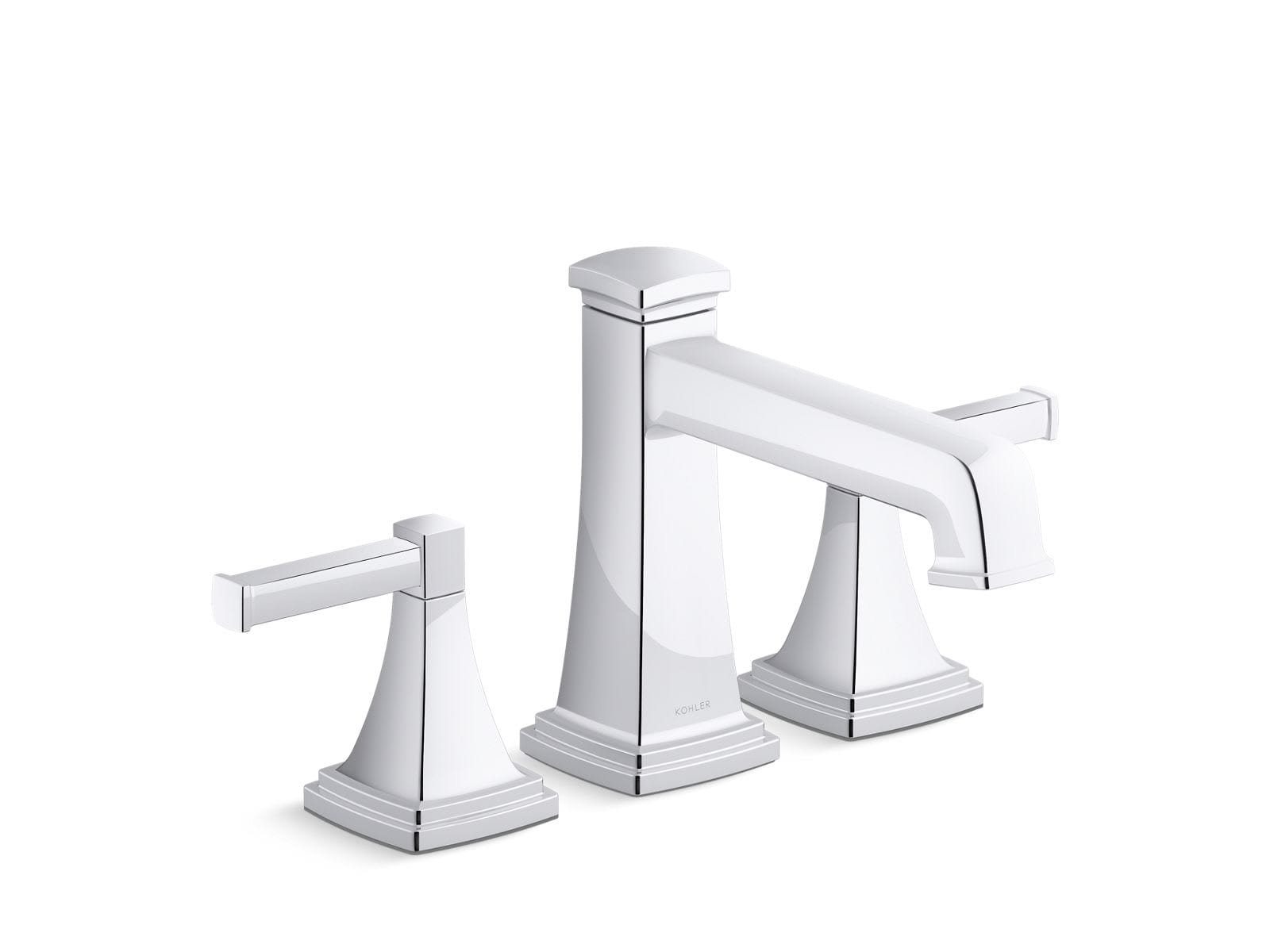 KOHLER Riff Deck-Mount Roman Tub Filler in Polished Chrome With Lever Handles (Valve Not Included)