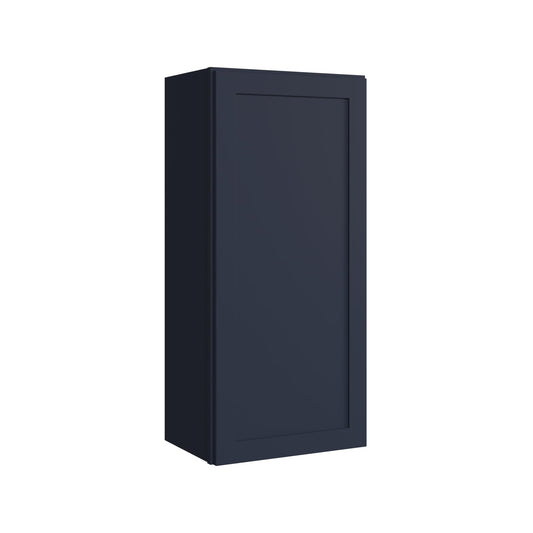 KraftMaid Momentum Deveron 18-in W x 39-in H x 12-in D Midnight Wall Fully assembled Plywood Cabinet Recessed Panel