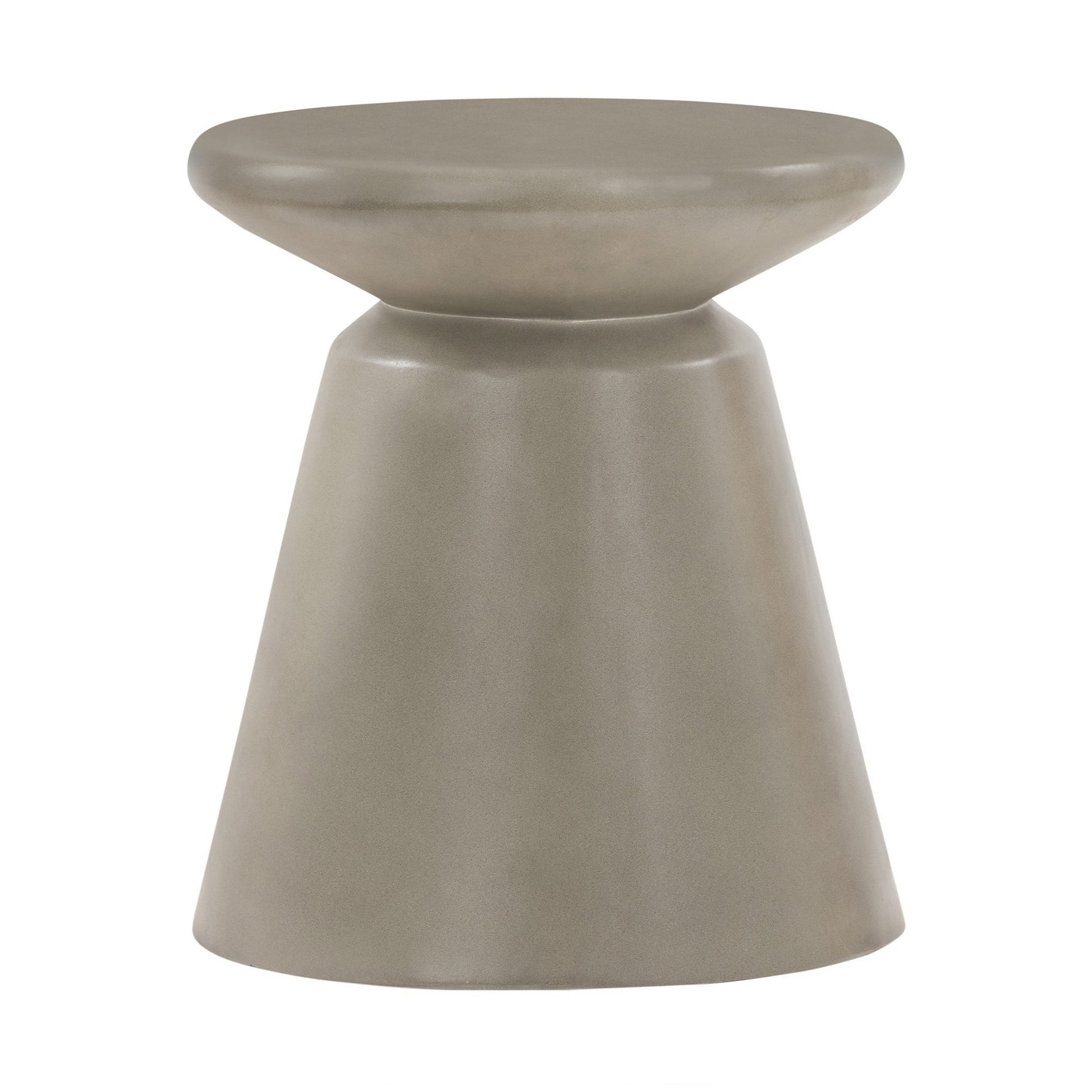 Benzara Round Outdoor End Table 16-in W x 16-in L