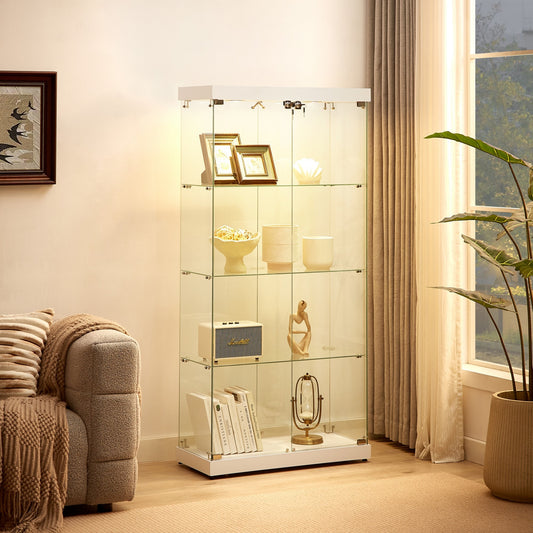 ToolCat 4 -Tier White Glass Utility shelving unit ( 31.5-in W x 14.2-in D x 66.3-in H ) 2 -Pack