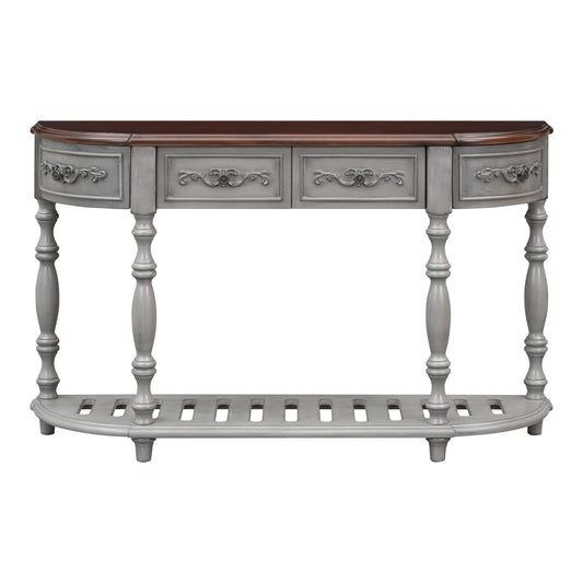 CESICIA Modern MDF Mahogany 47.2-in W x 22.8-in H with Drawers Coffee Table