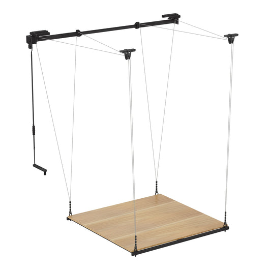 Fleximounts Adjustable Height Overhead Garage Storage 300-lb in Black Steel ( 48-in W x 48-in D )