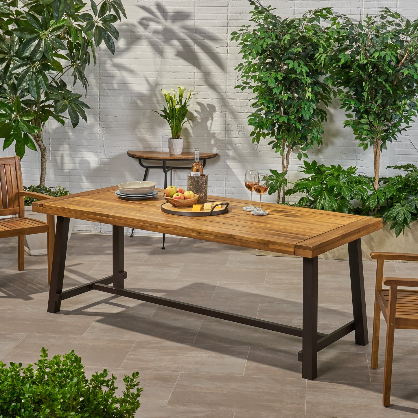 ZAKLOOP Stylish Sturdy Outdoor Range Rectangle Dining Table 36 W x 79-in L
