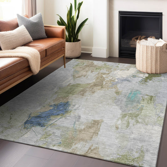 Addison Rugs Chantille ACN1914BG 9 x 12 (ft) Loomed Beige Rectangular Indoor/Outdoor Machine washable Pet Friendly Area rug