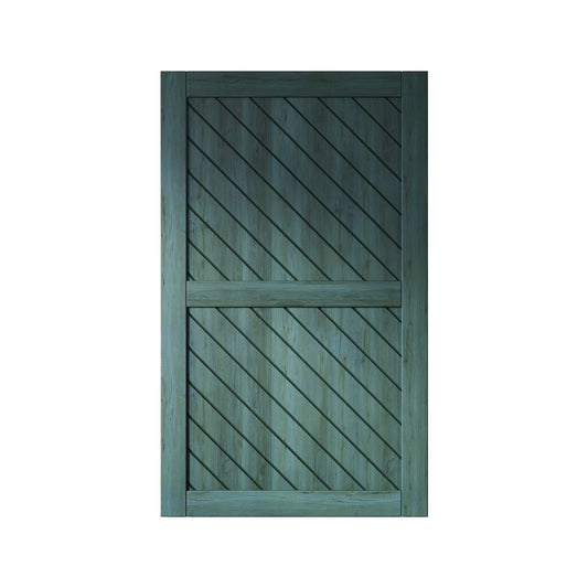 HOMACER 42-in x 80-in Royal Pine Prefinished Non-standard Pine Wood Solid core Single Barn Door (Hardware Not Included)