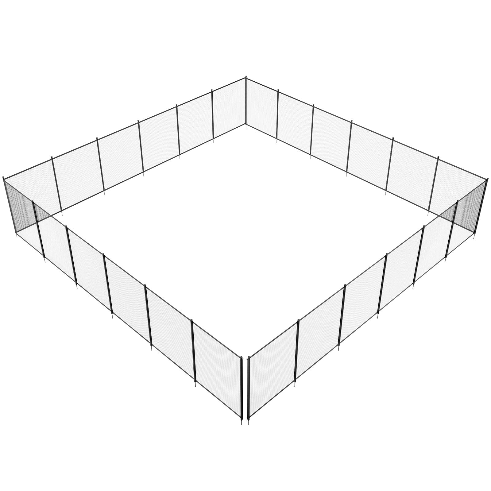 SVOPES 4-ft x Black Aluminum Mesh Pool Safety Barrier Panel