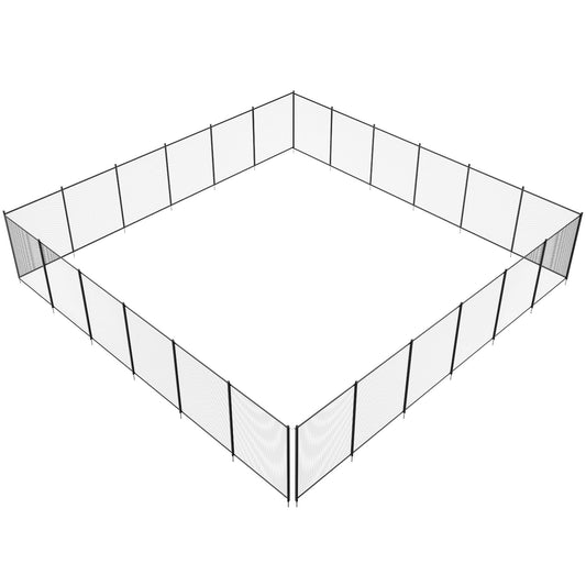 SVOPES 4-ft x Black Aluminum Mesh Pool Safety Barrier Panel