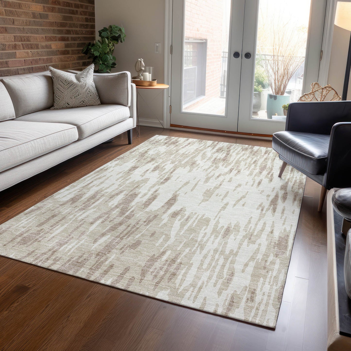 Addison Rugs Chantille ACN945IV 8 x 10 (ft) Loomed Ivory Rectangular Indoor/Outdoor Machine washable Pet Friendly Area rug