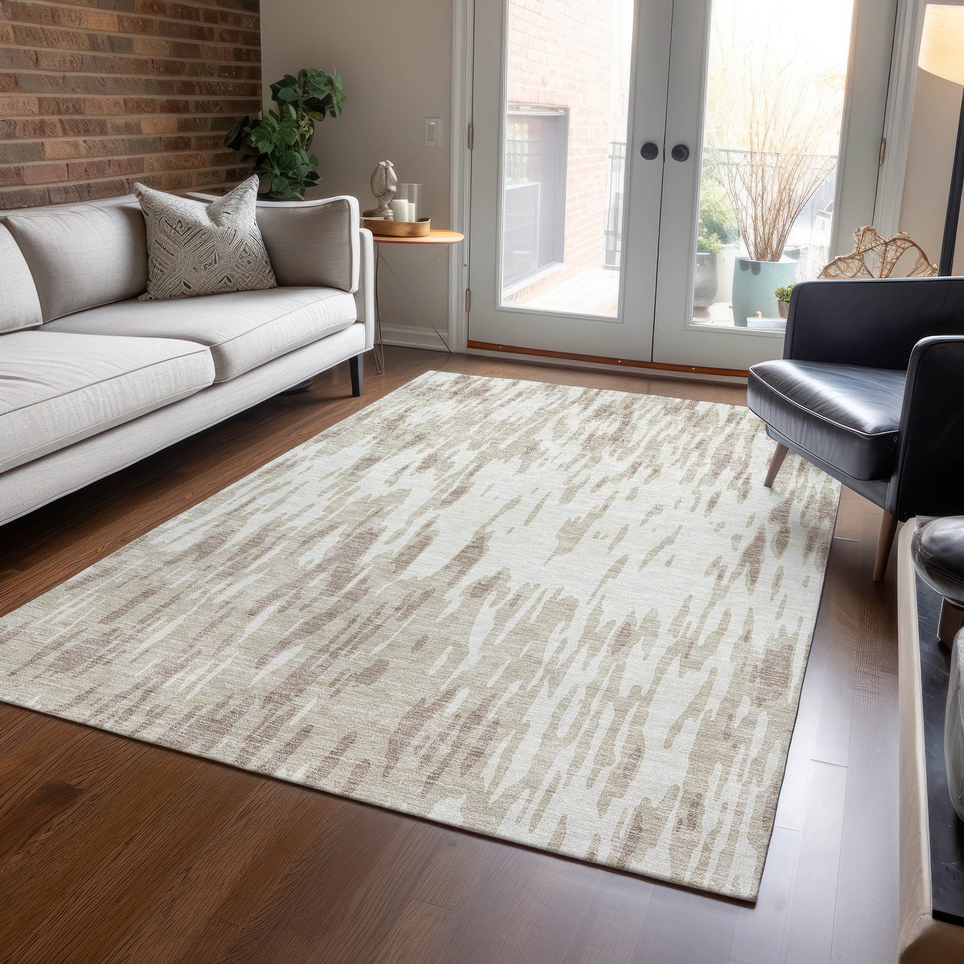 Addison Rugs Chantille ACN945IV 8 x 10 (ft) Loomed Ivory Rectangular Indoor/Outdoor Machine washable Pet Friendly Area rug