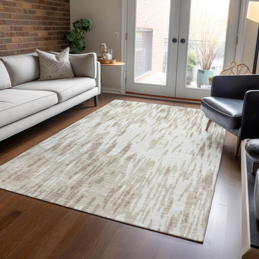 Addison Rugs Chantille ACN945IV 8 x 10 (ft) Loomed Ivory Rectangular Indoor/Outdoor Machine washable Pet Friendly Area rug