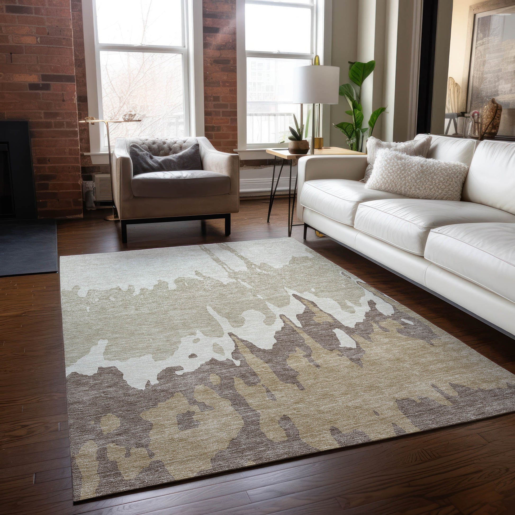 Addison Rugs Chantille ACN961IV 8 x 10 (ft) Loomed Ivory Rectangular Indoor/Outdoor Machine washable Pet Friendly Area rug