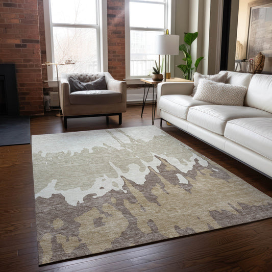 Addison Rugs Chantille ACN961IV 8 x 10 (ft) Loomed Ivory Rectangular Indoor/Outdoor Machine washable Pet Friendly Area rug
