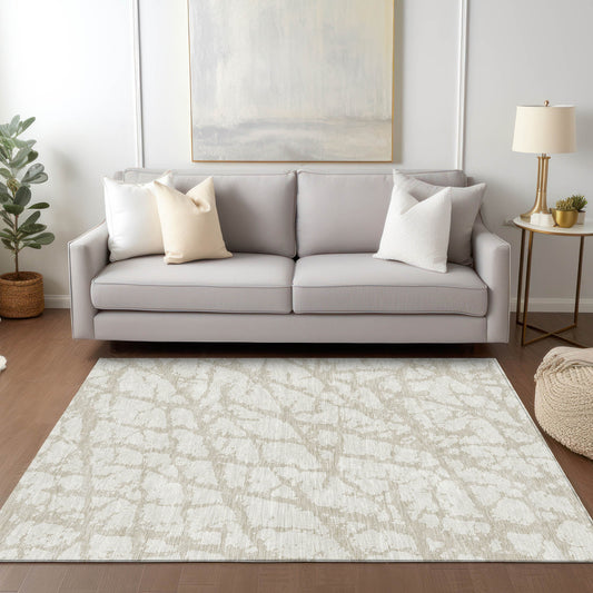 Addison Rugs Chantille ACN972IV 8 x 10 (ft) Loomed Ivory Rectangular Indoor/Outdoor Machine washable Pet Friendly Area rug