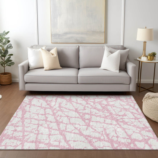 Addison Rugs Chantille ACN972PI 9 x 12 (ft) Loomed Pink Rectangular Indoor/Outdoor Machine washable Pet Friendly Area rug