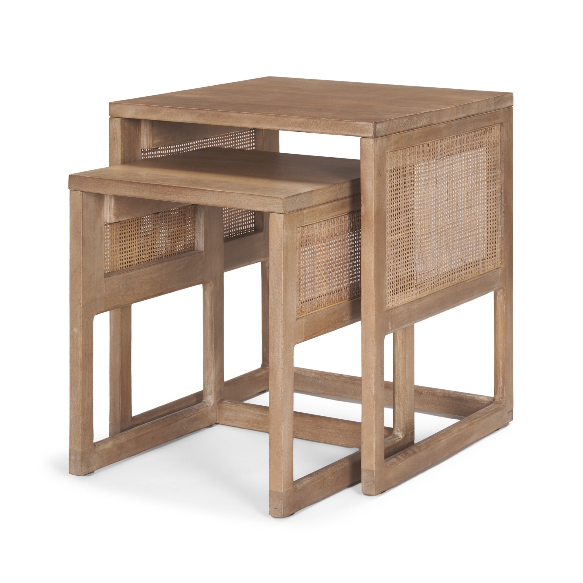Mercana 20-in W x 23-in H Brown Wood Rectangular Farmhouse End Table Assembly Required
