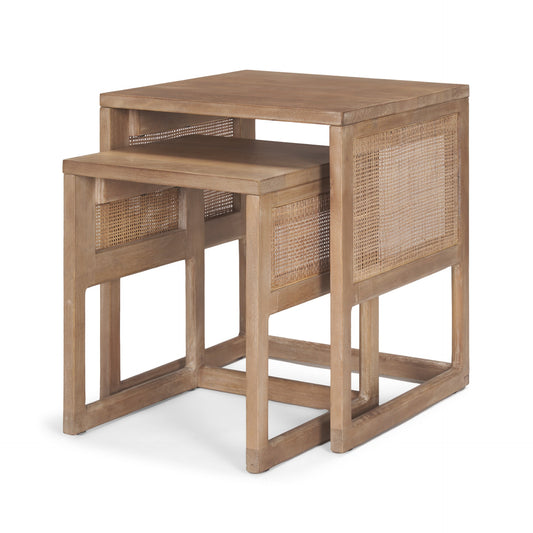 Mercana 20-in W x 23-in H Brown Wood Rectangular Farmhouse End Table Assembly Required
