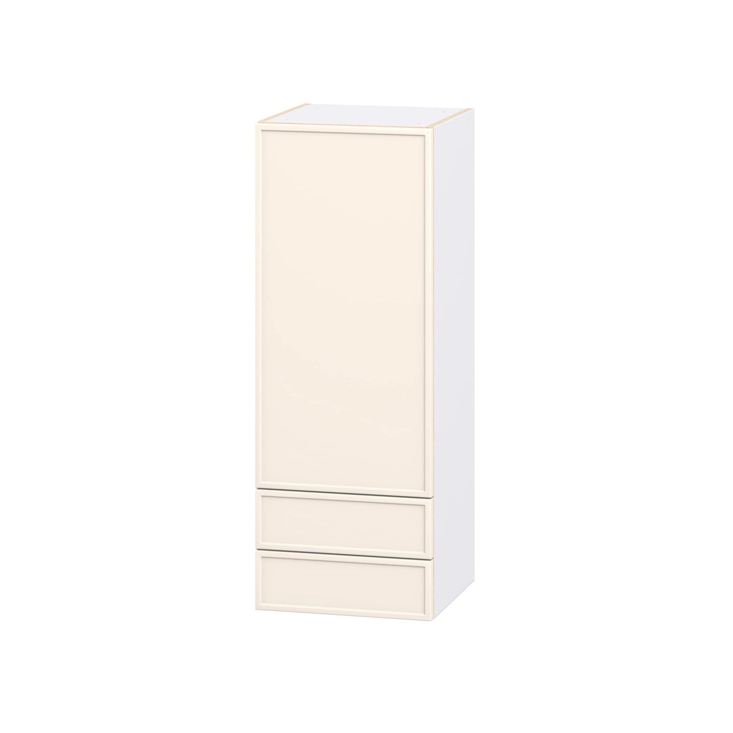 Hugo&Borg Chapel Hill 15-in W x 40-in H x 14.91-in D Washed Linen 2 -Drawers Wall Fully assembled Cabinet (Flat Panel Shaker)
