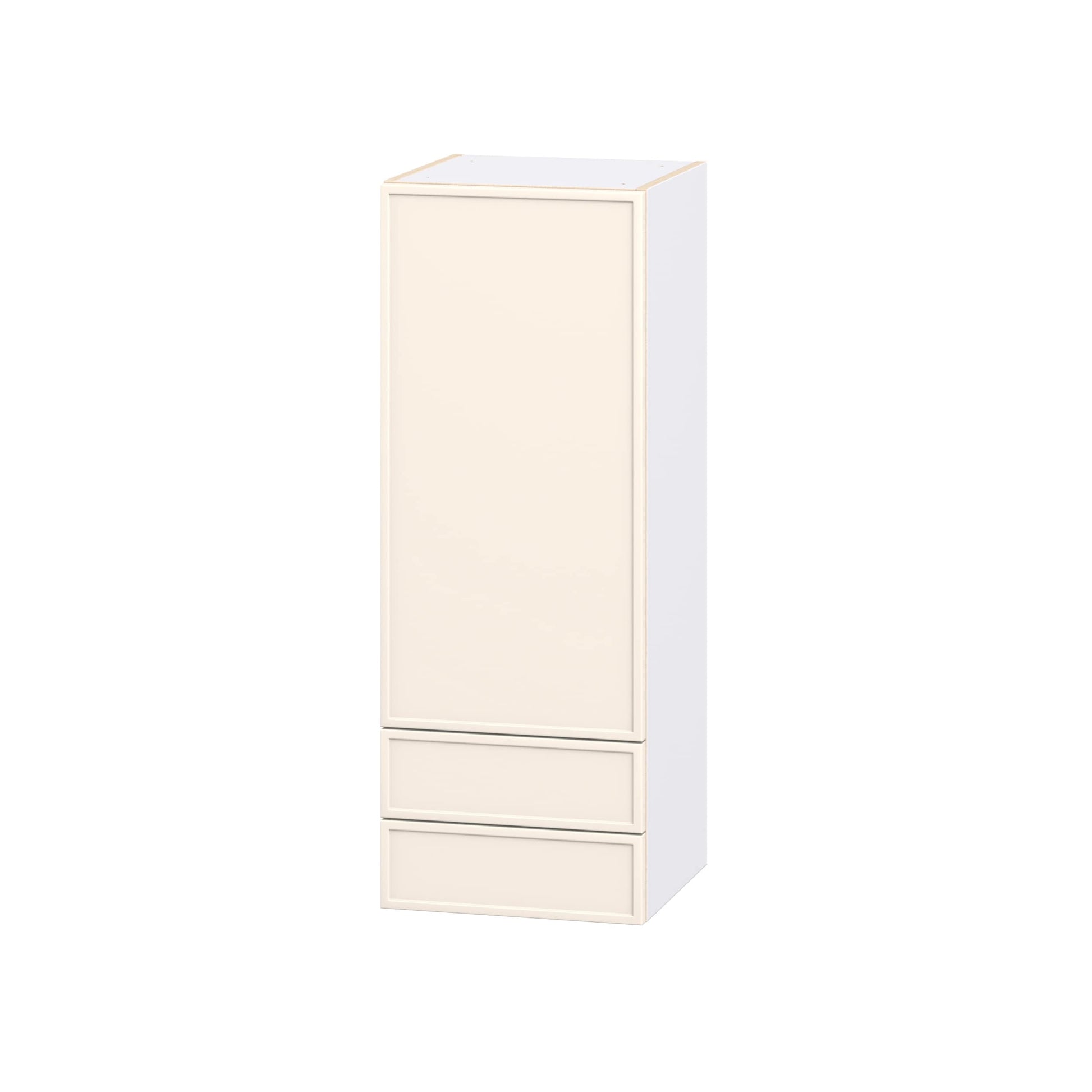 Hugo&Borg Chapel Hill 15-in W x 40-in H x 14.91-in D Washed Linen 2 -Drawers Wall Fully assembled Cabinet (Flat Panel Shaker)