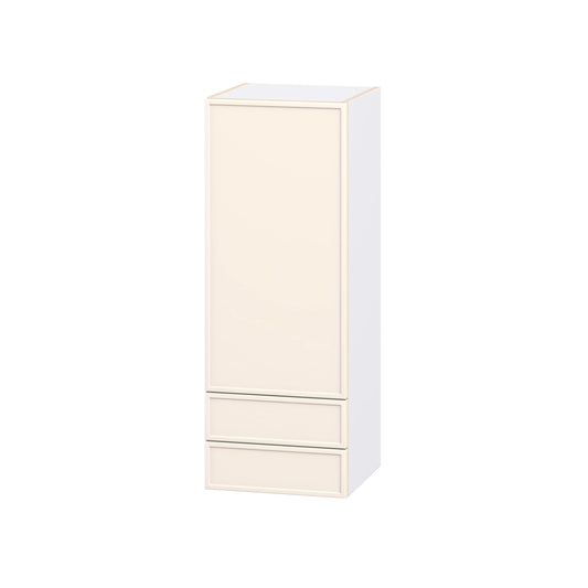 Hugo&Borg Chapel Hill 15-in W x 40-in H x 14.91-in D Washed Linen 2 -Drawers Wall Fully assembled Cabinet (Flat Panel Shaker)