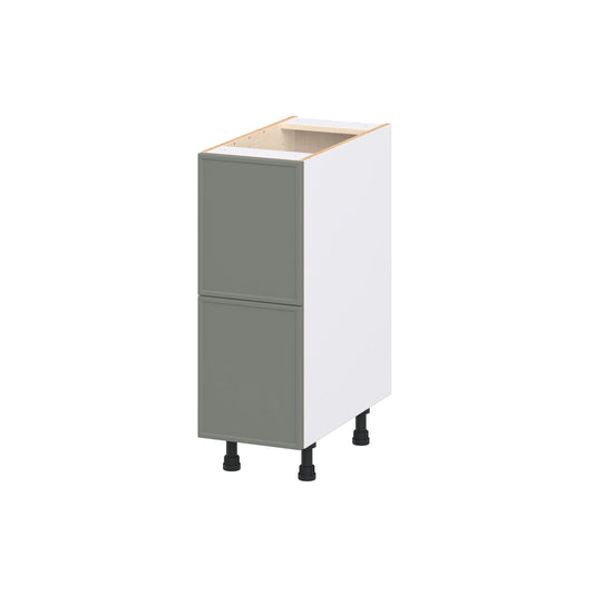 Hugo&Borg Concord 12-in W x 34.5-in H x 24.66-in D Moss Green 2 -Drawers Drawer Base Fully assembled Cabinet (Flat Panel Shaker)