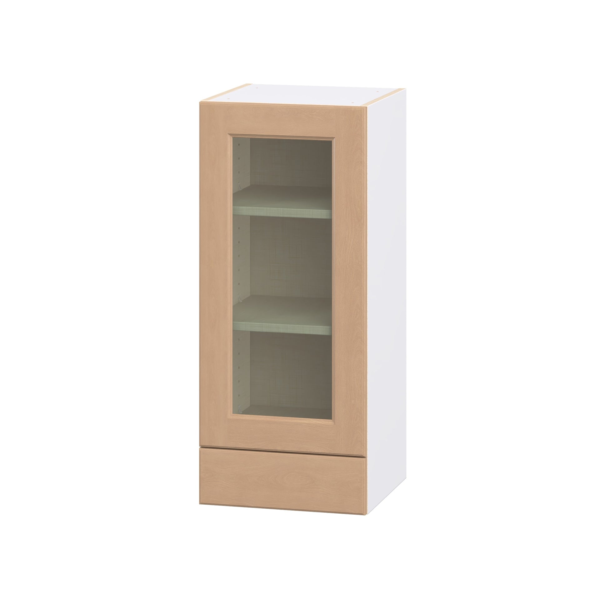 Hugo&Borg Raleigh 15-in W x 35-in H x 14.75-in D Sugar Cookie 2 -Drawers Wall Fully assembled Cabinet Flat Panel
