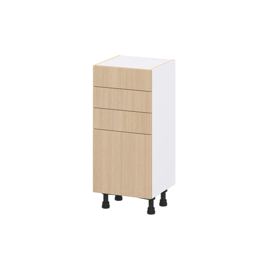 Hugo&Borg Winston 15-in W x 34.5-in H x 14.75-in D Mojavi Oak 3 -Drawers Base Fully assembled Cabinet Flat Panel
