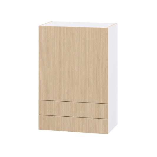Hugo&Borg Winston 24-in W x 35-in H x 14.75-in D Mojavi Oak 2 -Drawers Wall Fully assembled Cabinet (Flat Panel Slab)