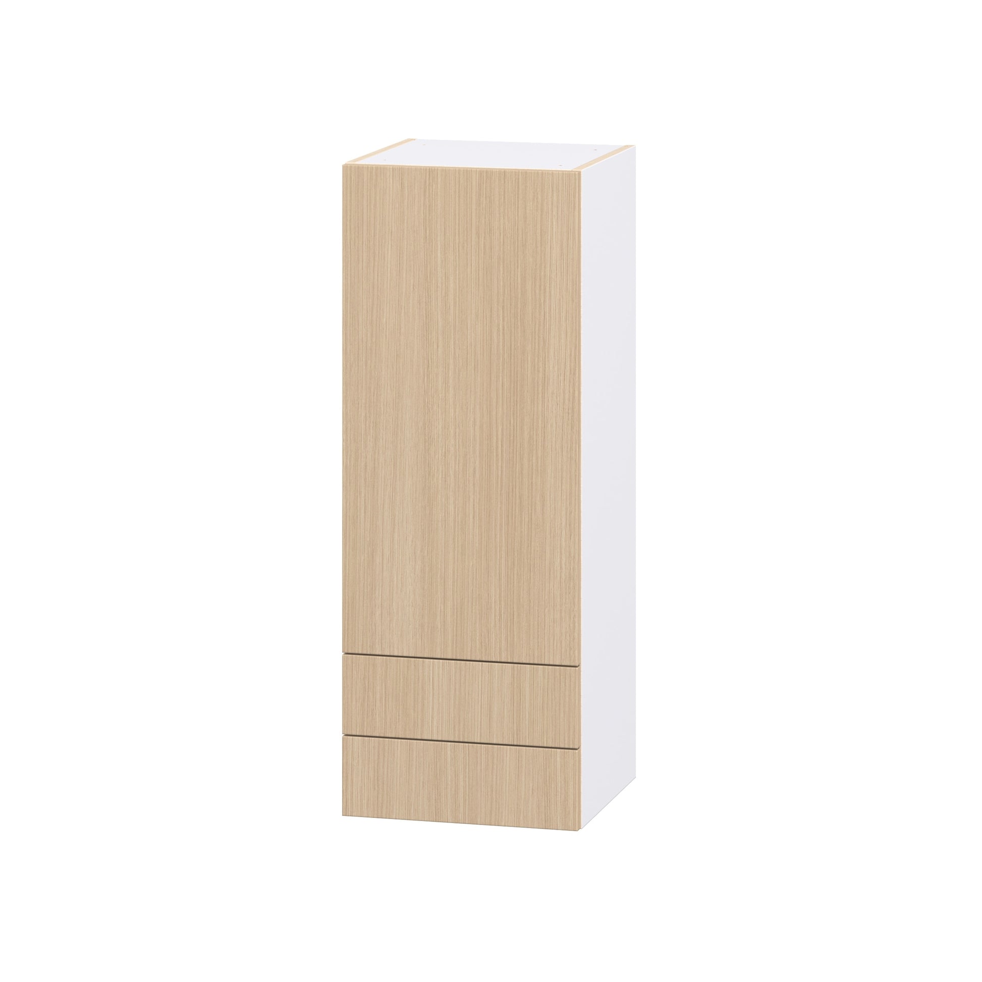 Hugo&Borg Winston 15-in W x 40-in H x 14.75-in D Mojavi Oak 2 -Drawers Wall Fully assembled Cabinet (Flat Panel Slab)