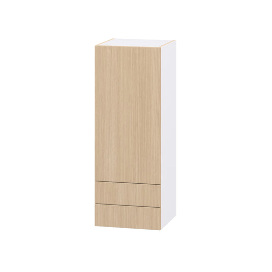 Hugo&Borg Winston 15-in W x 40-in H x 14.75-in D Mojavi Oak 2 -Drawers Wall Fully assembled Cabinet (Flat Panel Slab)