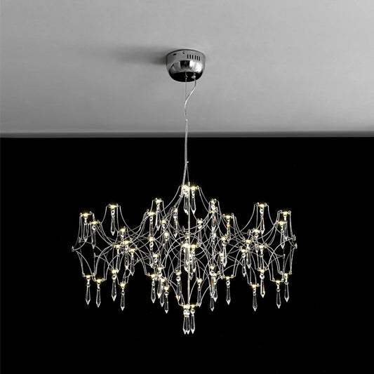 Zicbol 57 -Light Stainless steel Modern/contemporary Integrated LED For Use in Bedrooms, Dining Rooms, Foyers, Kitchens, Living Rooms Chandelier