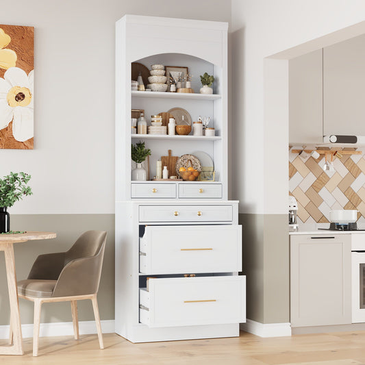 Bella Depot Eclipse Contemporary/Modern White Pantry