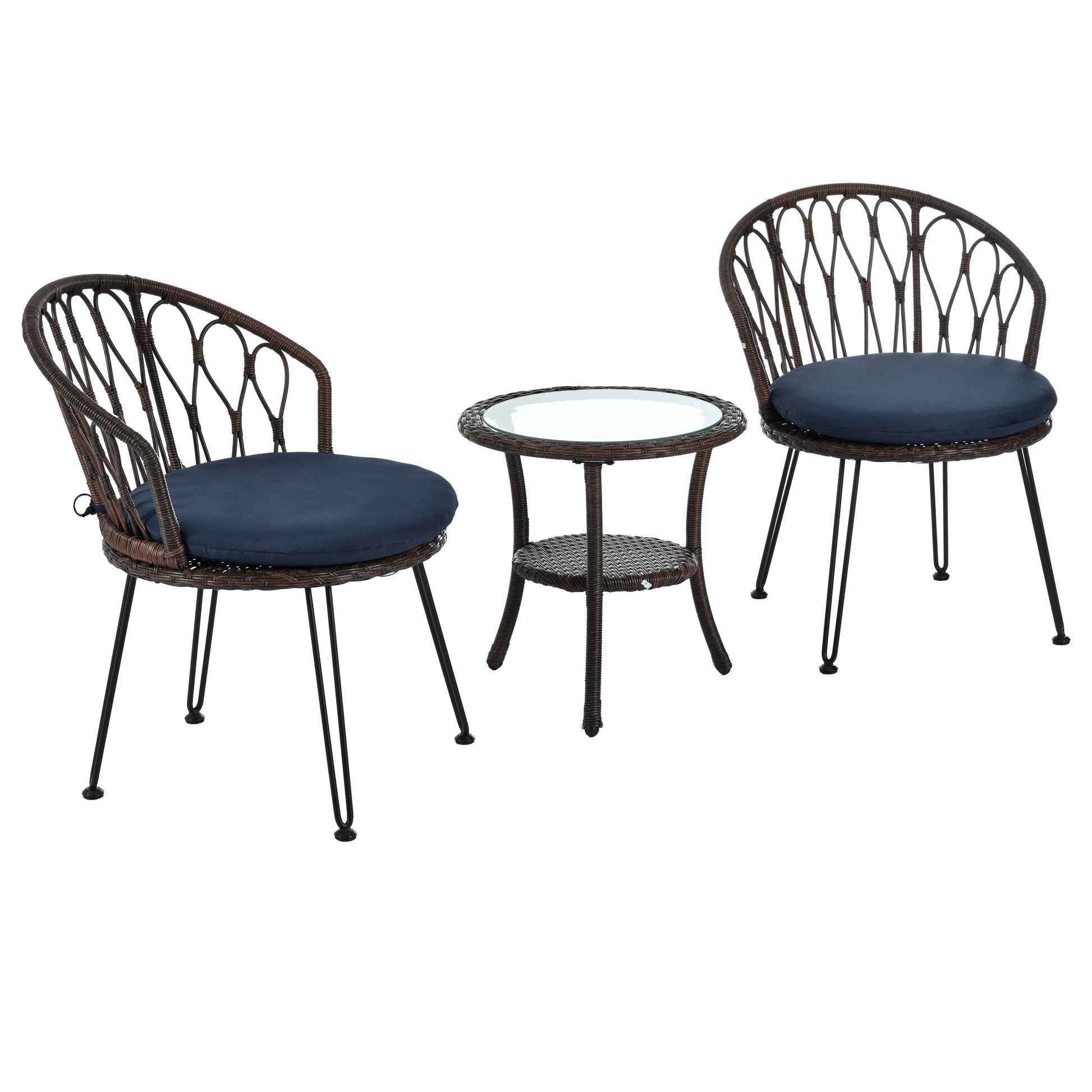 Damerin Modern Dark Blue Accent Chair