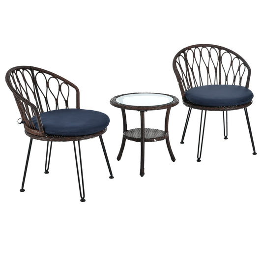 Damerin Modern Dark Blue Accent Chair