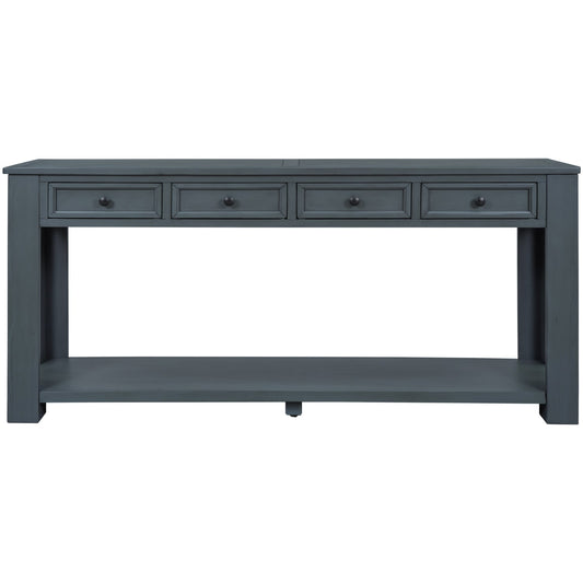 Qualler Modern Wood Wood Pine 63-in W x 30-in H Console table with Drawers