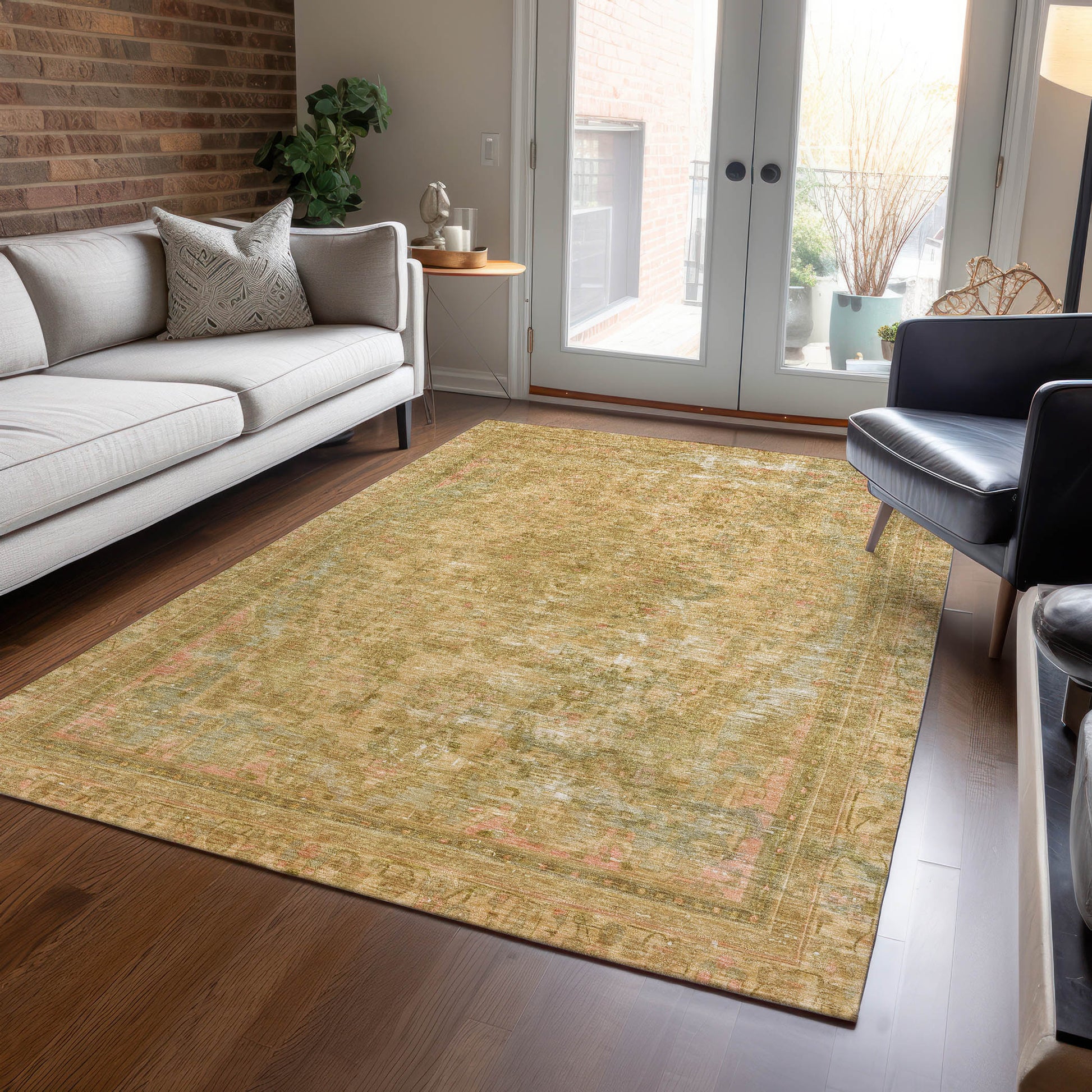 Addison Rugs Chantille ACN1646CR 9 x 12 (ft) Loomed Coral Rectangular Indoor/Outdoor Machine washable Pet Friendly Area rug