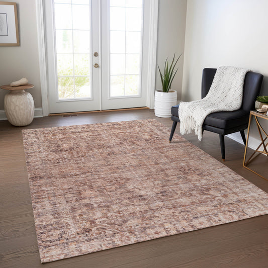 Addison Rugs Chantille ACN1744PK 8 x 10 (ft) Loomed Paprika Rectangular Indoor/Outdoor Machine washable Pet Friendly Area rug