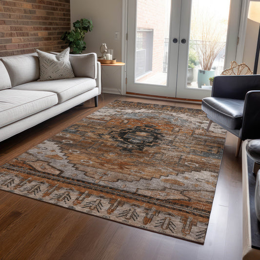 Addison Rugs Chantille ACN1776TR 9 x 12 (ft) Loomed Terracotta Rectangular Indoor/Outdoor Machine washable Pet Friendly Area rug