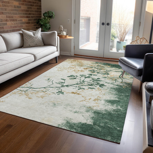 Addison Rugs Chantille ACN1798EM 8 x 10 (ft) Loomed Emerald Rectangular Indoor/Outdoor Machine washable Pet Friendly Area rug